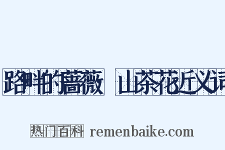 路畔的蔷薇·山茶花近义词是什么意思的图片